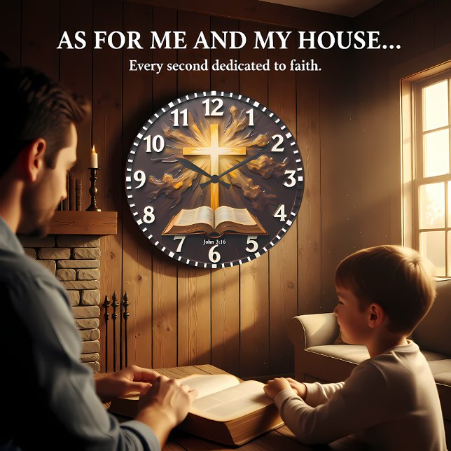 John 3:16 Eternal Light Scripture Large Clock (Creator Uploaded)