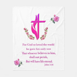 John 3:16 fleece blanket