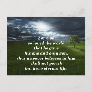 John 3:16 For God so Loved; Path to Eternal Life Postcard