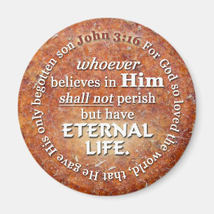 John 3:16 For God So Loved The World Bible Verse Magnet