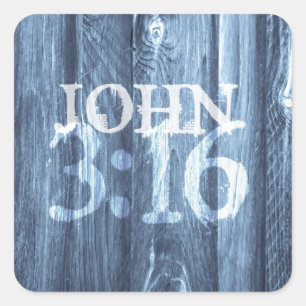 John 3:16...For God So Loved the World Square Sticker