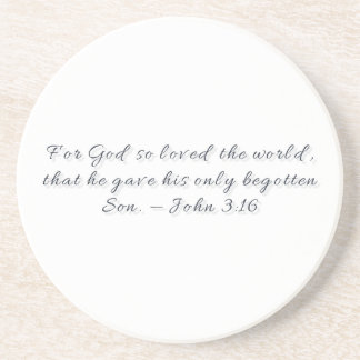 John 3:16, Gift Sandstone Coaster