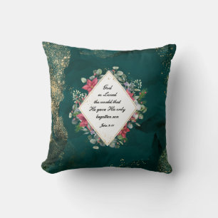 John.3:16 God so Loved the World, Christmas Cushion