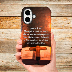 John 3:16 God so loved the world, lantern iPhone 16 Case