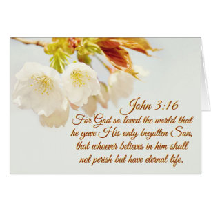 John 3:16 God so loved the world, Scripture Card