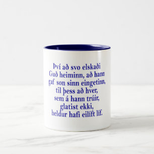 John 3:16 Icelandic Two-Tone Coffee Mug