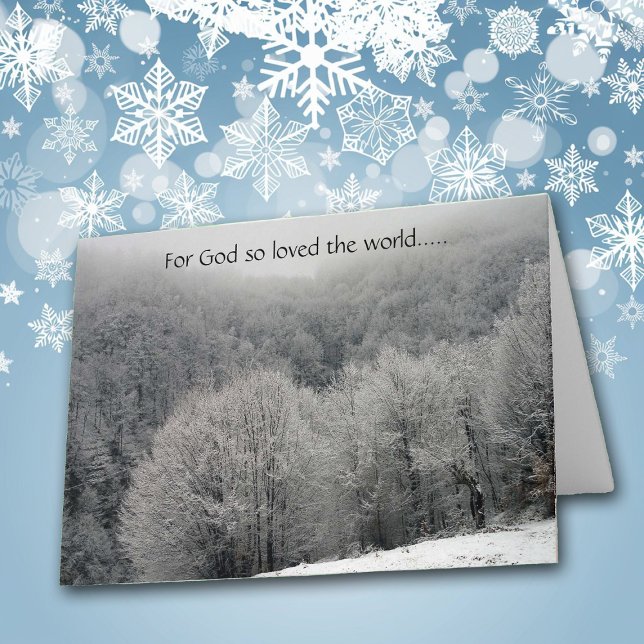 John 3:16 Icy Frost Christmas Card (Creator Uploaded)
