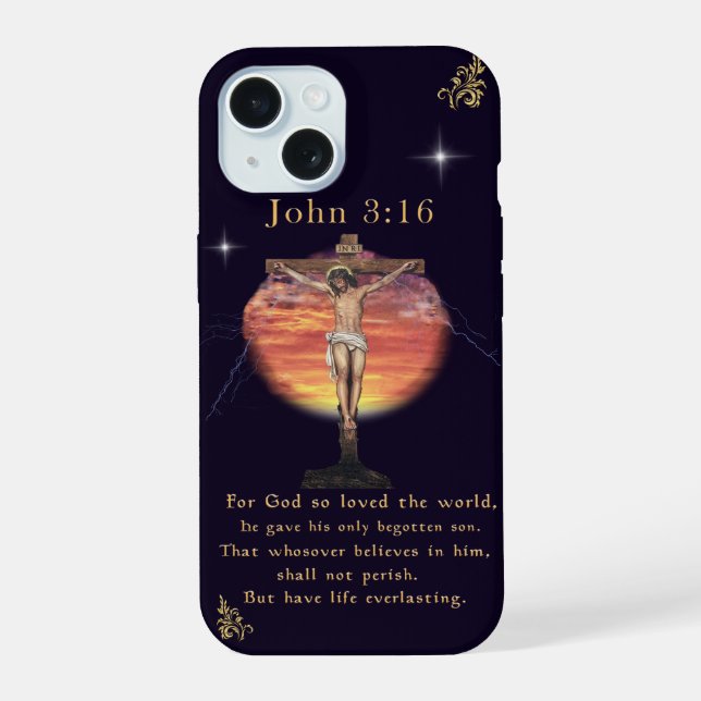 John 3:16 iPhone 15 case (Back)