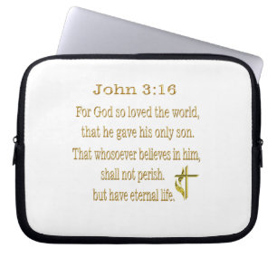 John 3:16 items laptop sleeve