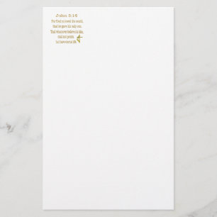 John 3:16  items stationery