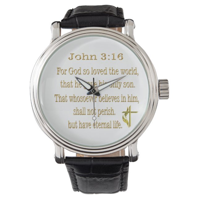 John 3:16  items watch (Front)