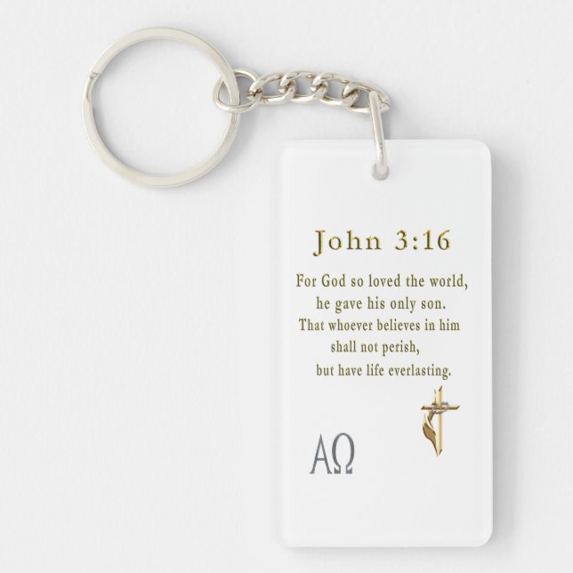 John 3:16 key ring (Front)