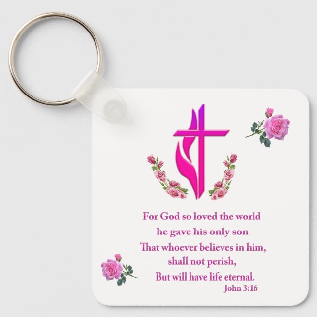 John 3:16 key ring (Front)