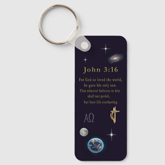 John 3:16  key ring (Front)