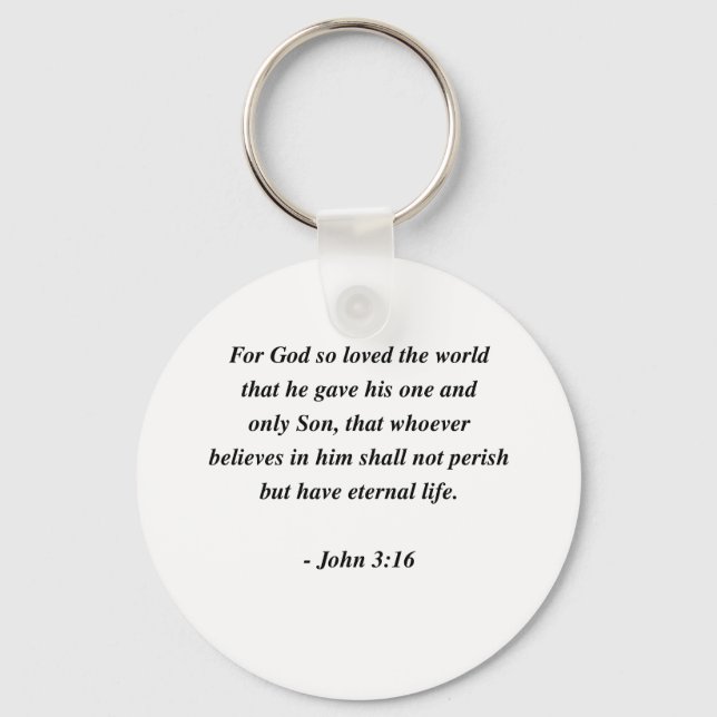 JOHN 3:16 KEY RING (Front)