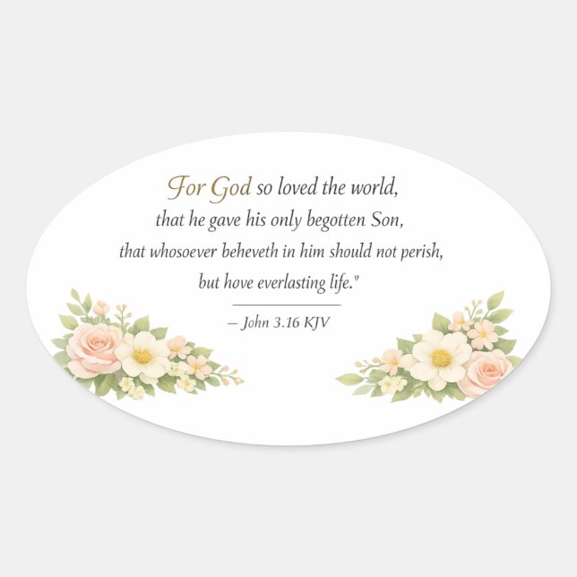 John 3:16 KJV Sticker • (Front)
