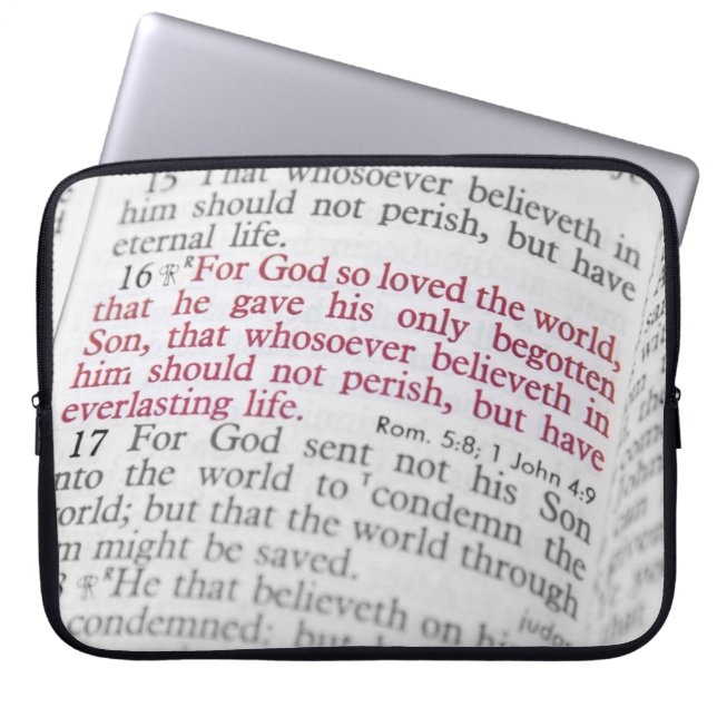 John 3:16 laptop sleeve (Front)