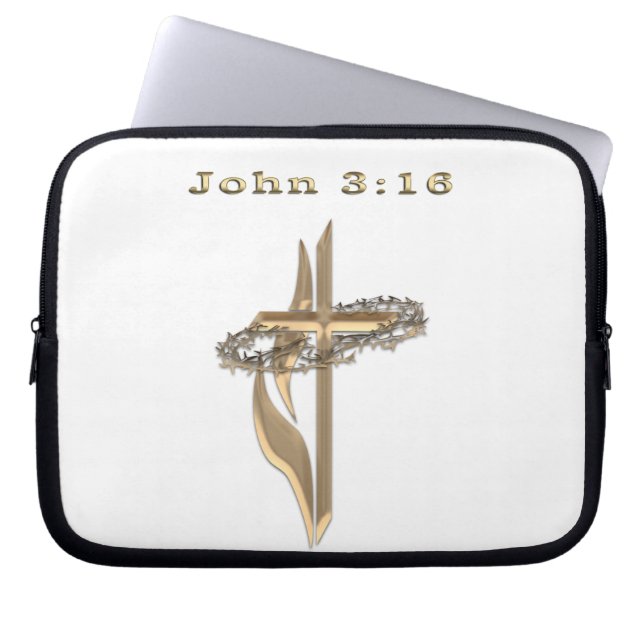 John 3:16 laptop sleeve (Front)