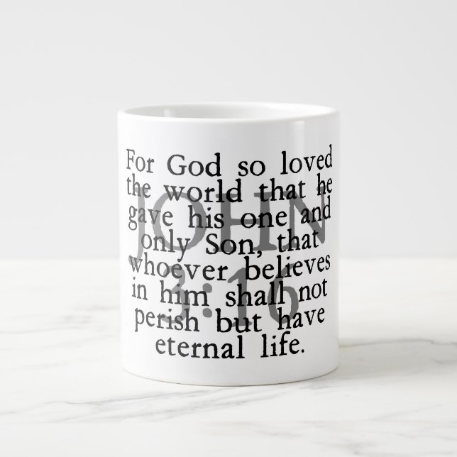 John 3:16 large coffee mug (Front)