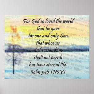 John 3:16 Large Poster