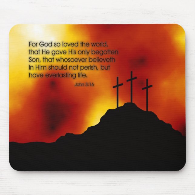 John 3:16 - mousepad (Front)