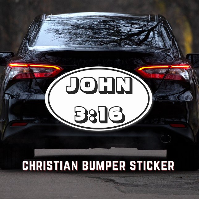 John 3:16 Oval Sticker (Creator Uploaded)