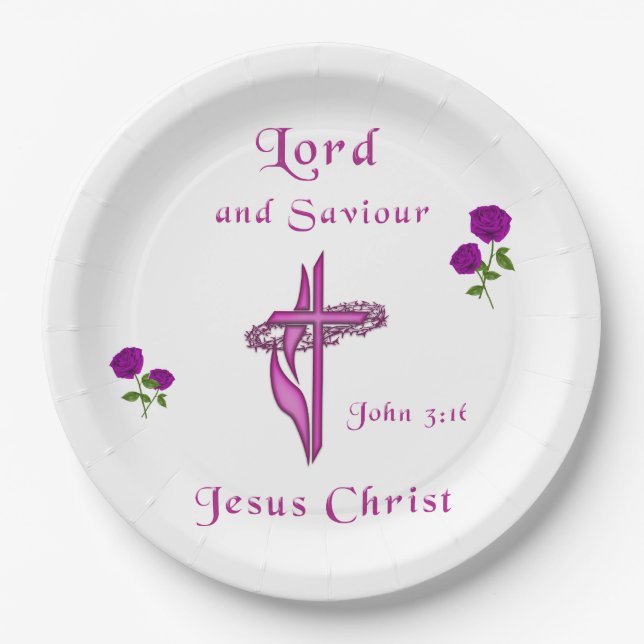 John 3:16 paper plate (Front)