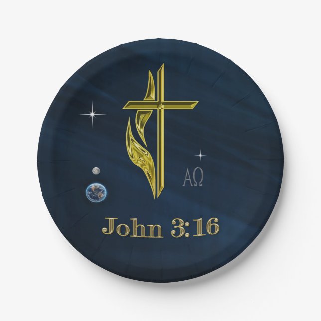 John 3:16 paper plate (Front)