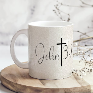 John 3:16 Pearl Background Coffee Mug