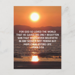 JOHN 3 16 POSTCARD