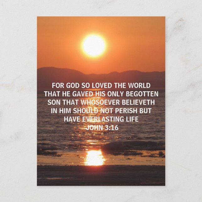 JOHN 3 16 POSTCARD (Front)