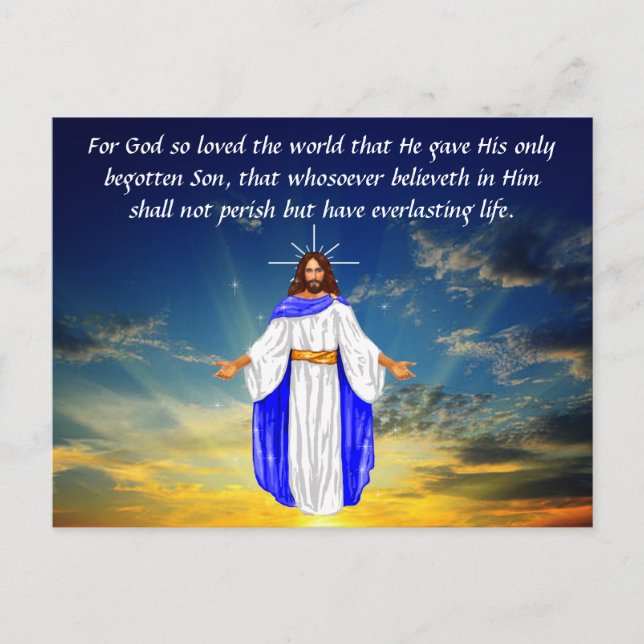 John 3:16   postcard (Front)