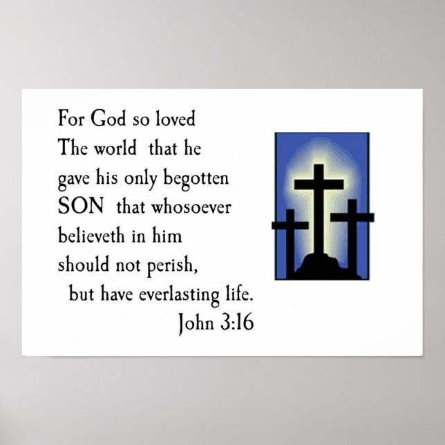 John 3:16 poster (Front)