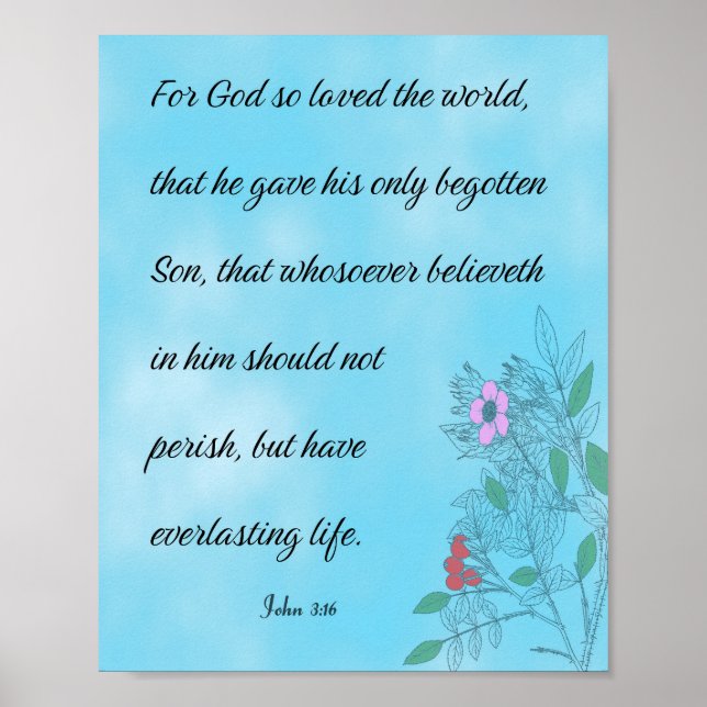 John 3:16 poster (Front)