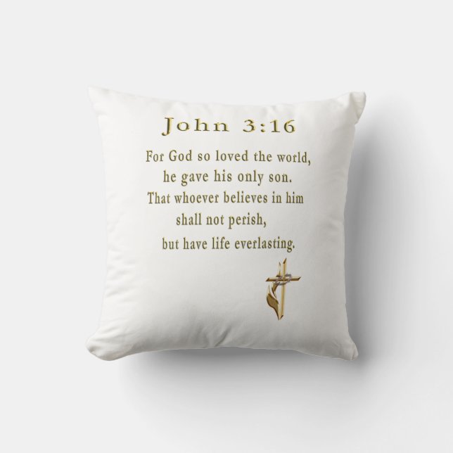 John 3:16 products cushion (Front)