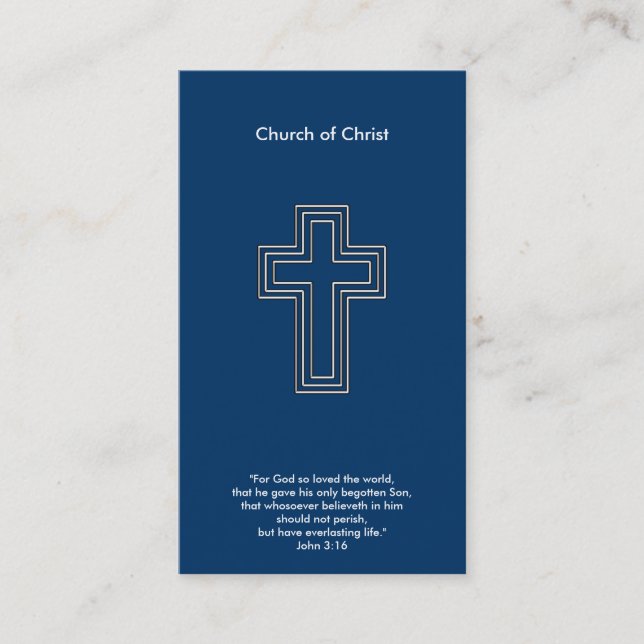 John 3:16 - Religious Cross Business Card (Front)