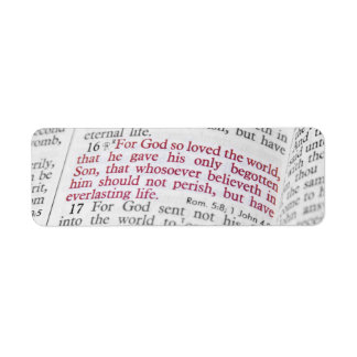 John 3:16 return address label