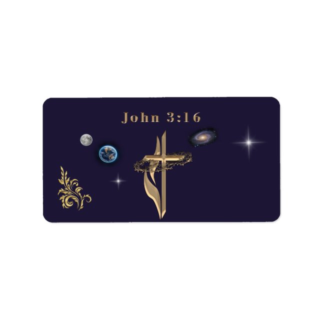 John 3:16 Return address labels (Front)