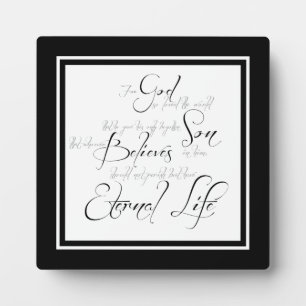 John 3:16 script plaque