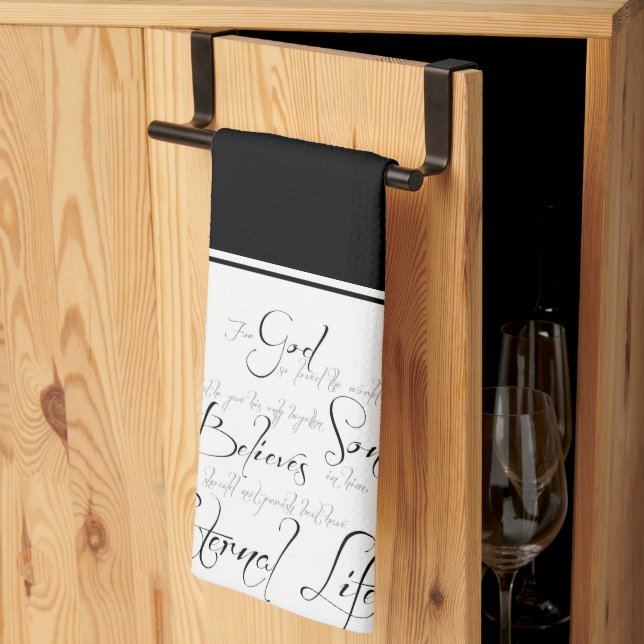 John 3:16 script towel (Thirds Fold)