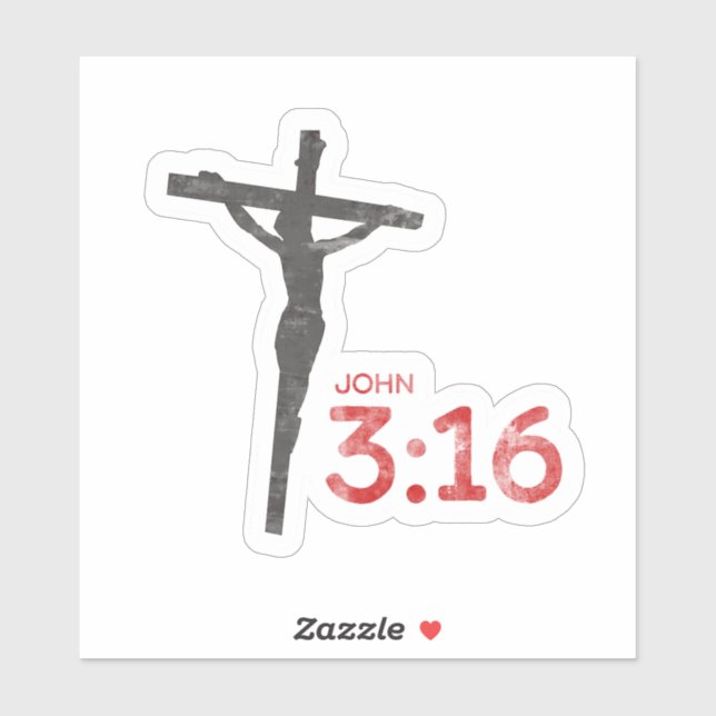 John 3:16 Scripture and crucifix  (Sheet)