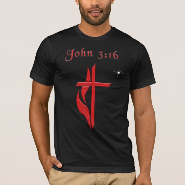 John 3:16 scripture T-Shirt (Front)