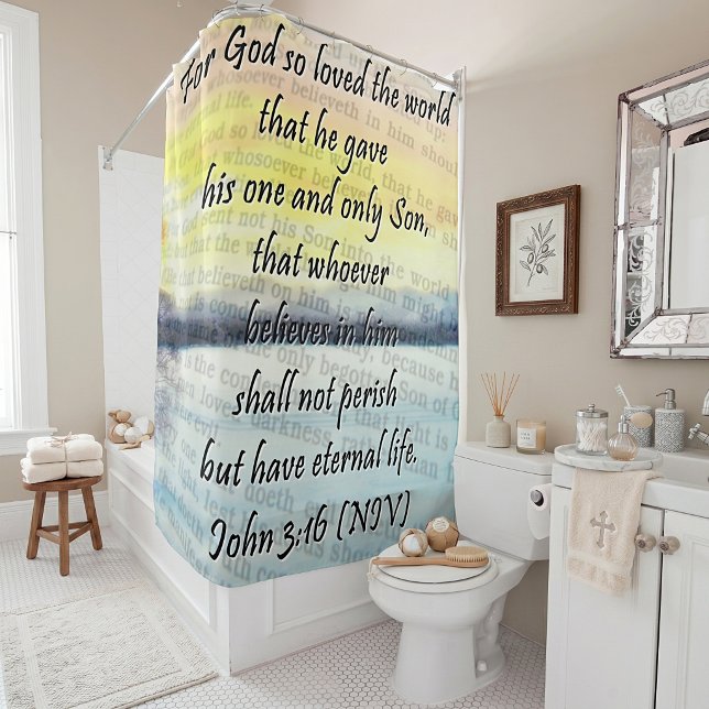 John 3:16 shower curtain (Creator Uploaded)