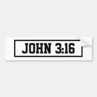 John 3:16 Simple Modern Black and White Christian