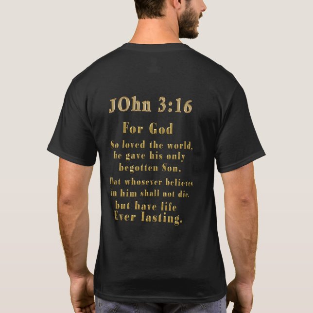 John 3:16 T-Shirt (Back)