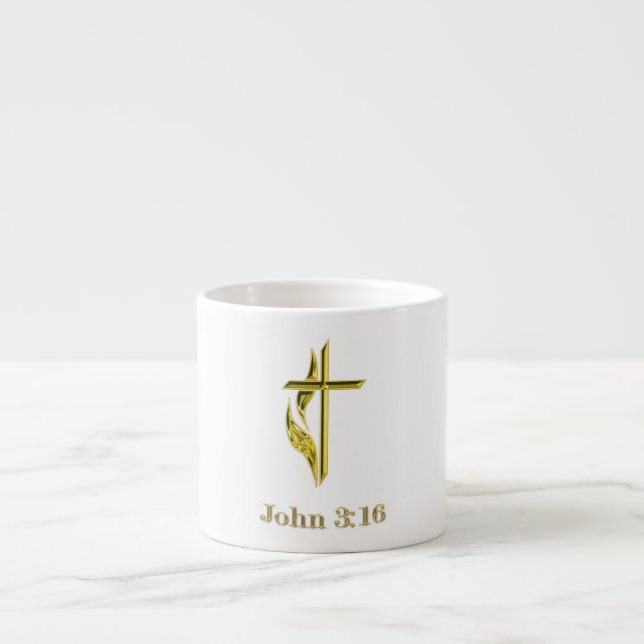 John 3:16 t-shirts and more espresso cup (Front)