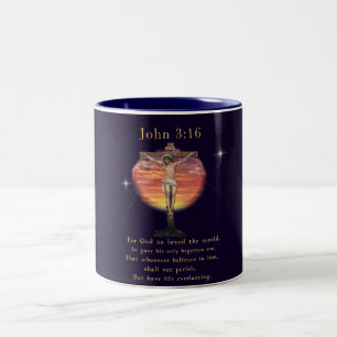 John 3:16 Two-Tone coffee mug