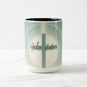 John 3:16 Two-Tone coffee mug