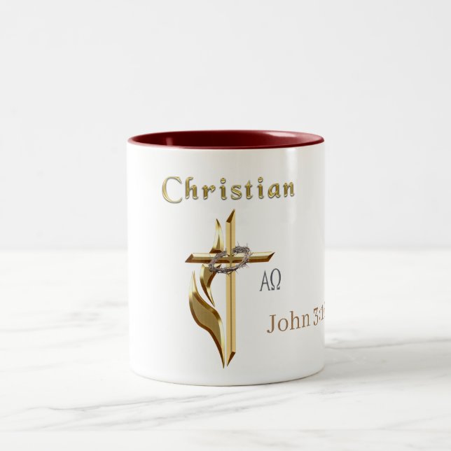 John 3:16 Two-Tone coffee mug (Center)