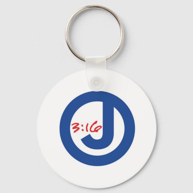John 3:16 (Unique Logo) Key Ring (Front)